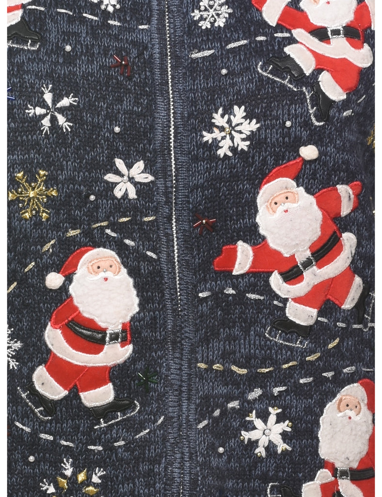 Santa Claus Christmas Cardigan - M