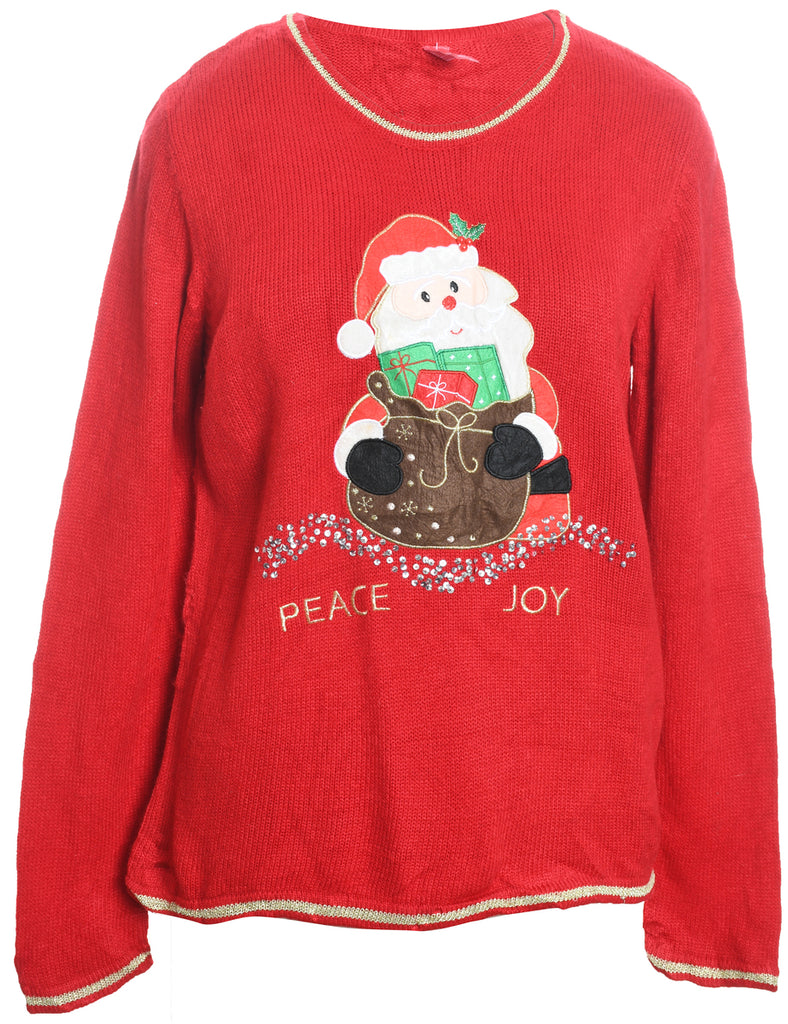 Santa Claus Christmas Jumper - M