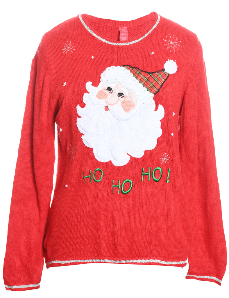 Santa Claus Christmas Jumper - L