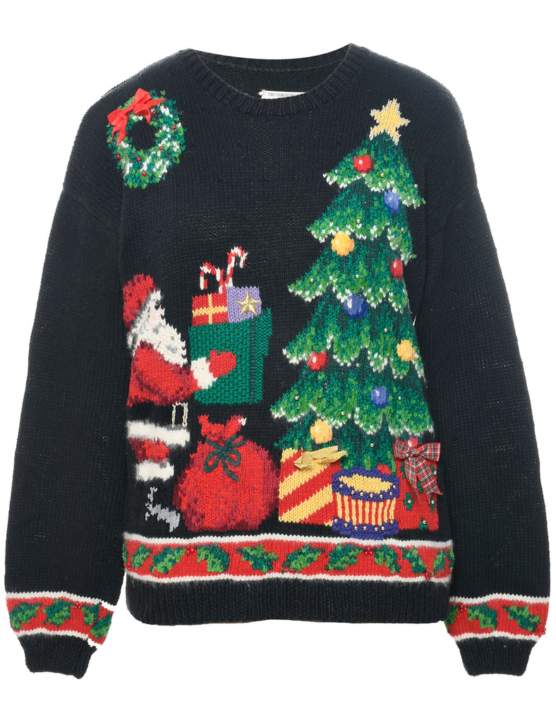 Santa Claus Christmas Jumper - L