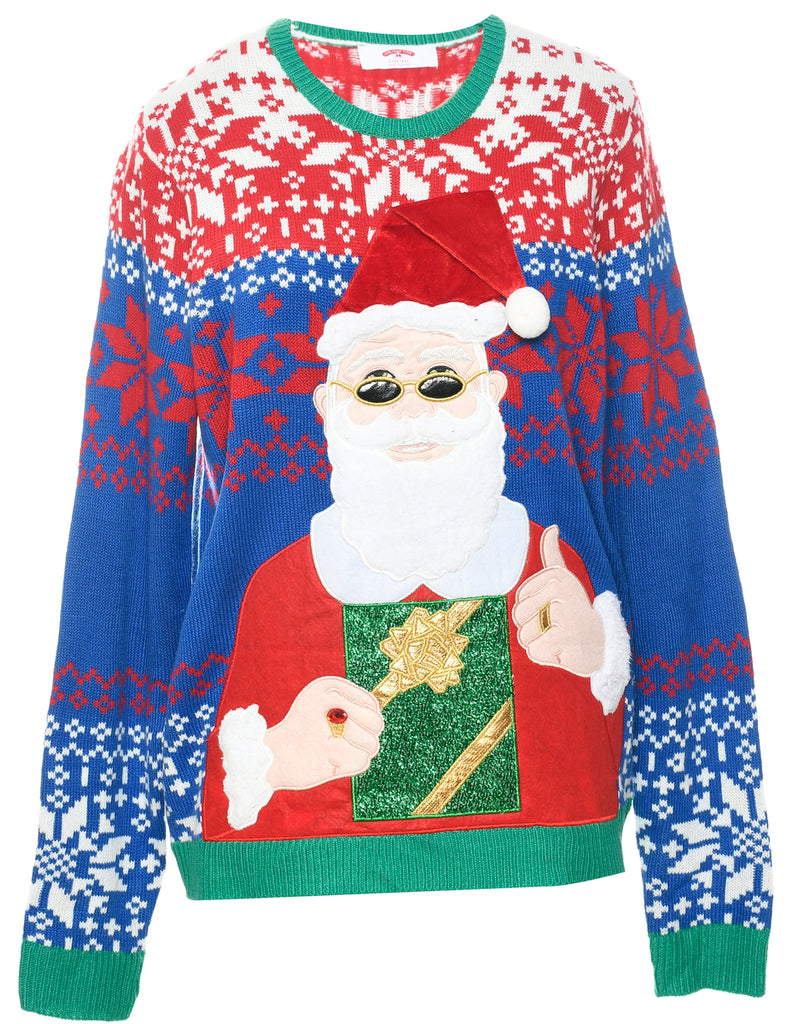 Santa Claus Christmas Jumper - L