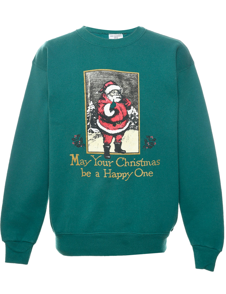 Santa Claus Christmas Sweatshirt - L