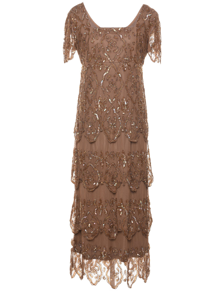 Sequined Evening Dress - M