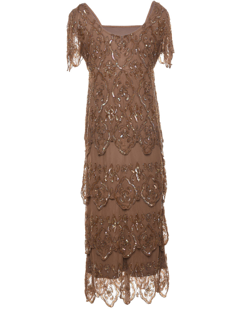 Sequined Evening Dress - M