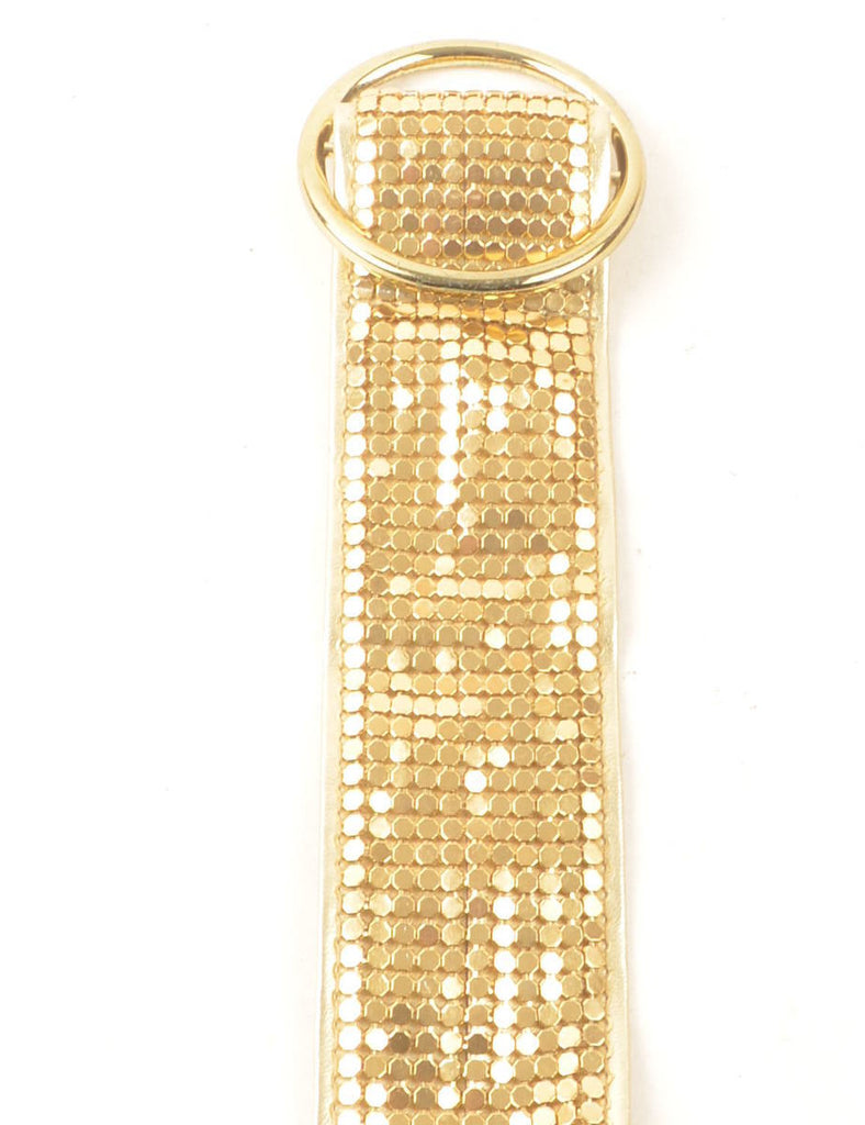 Sequined Gold Fashion Belt - L