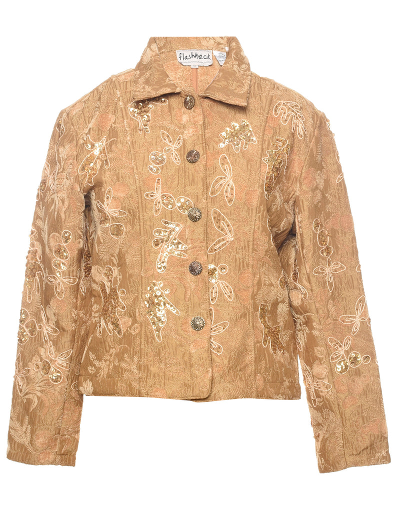 Sequined Tapestry Jacket - M