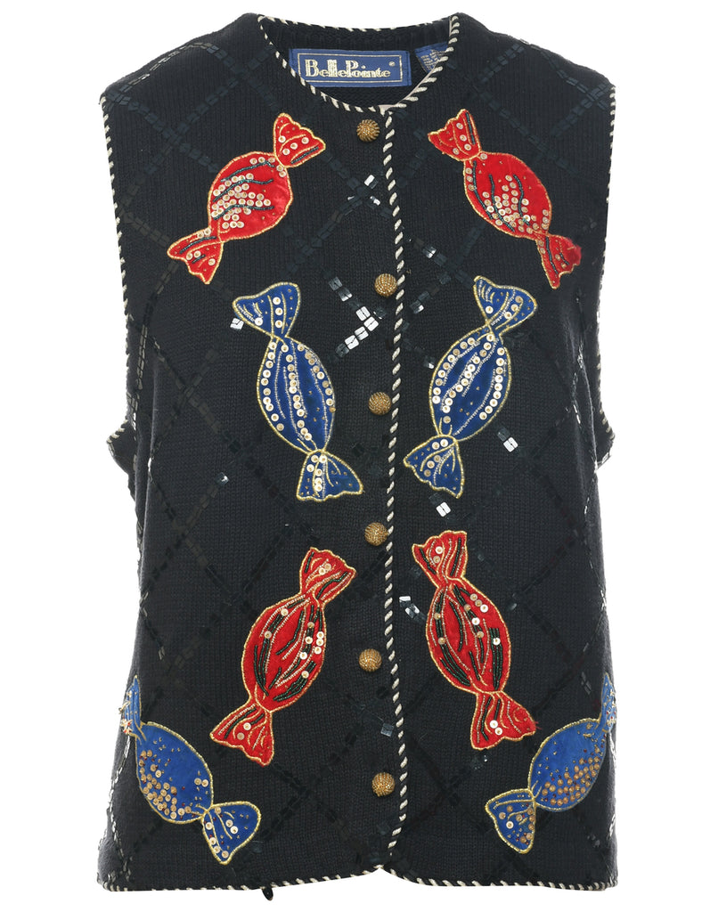 Sequins Christmas Vest - XL