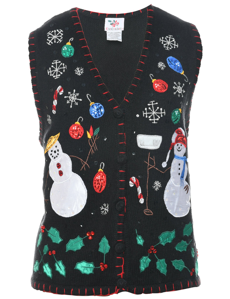 Sequins Christmas Vest - XL