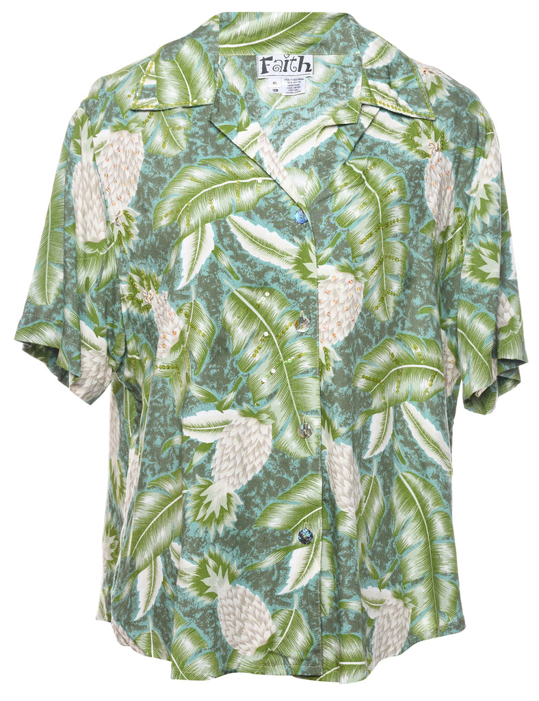 Sequins Foliage Shirt - XL