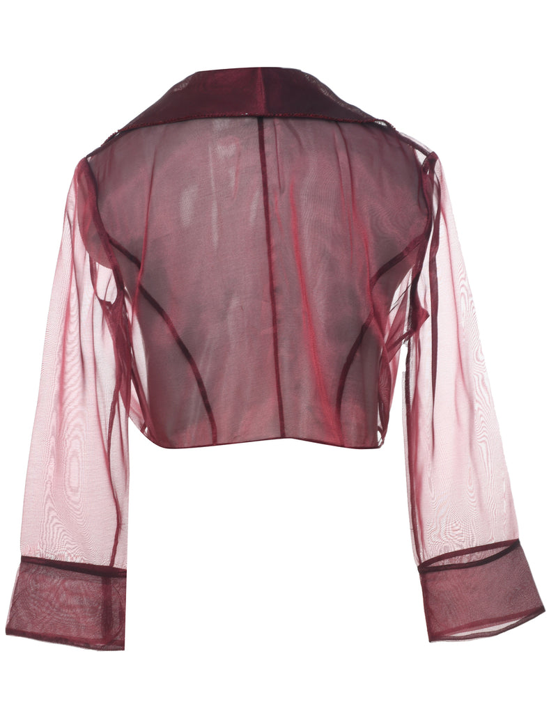 Sheer Effect Evening Jacket - M