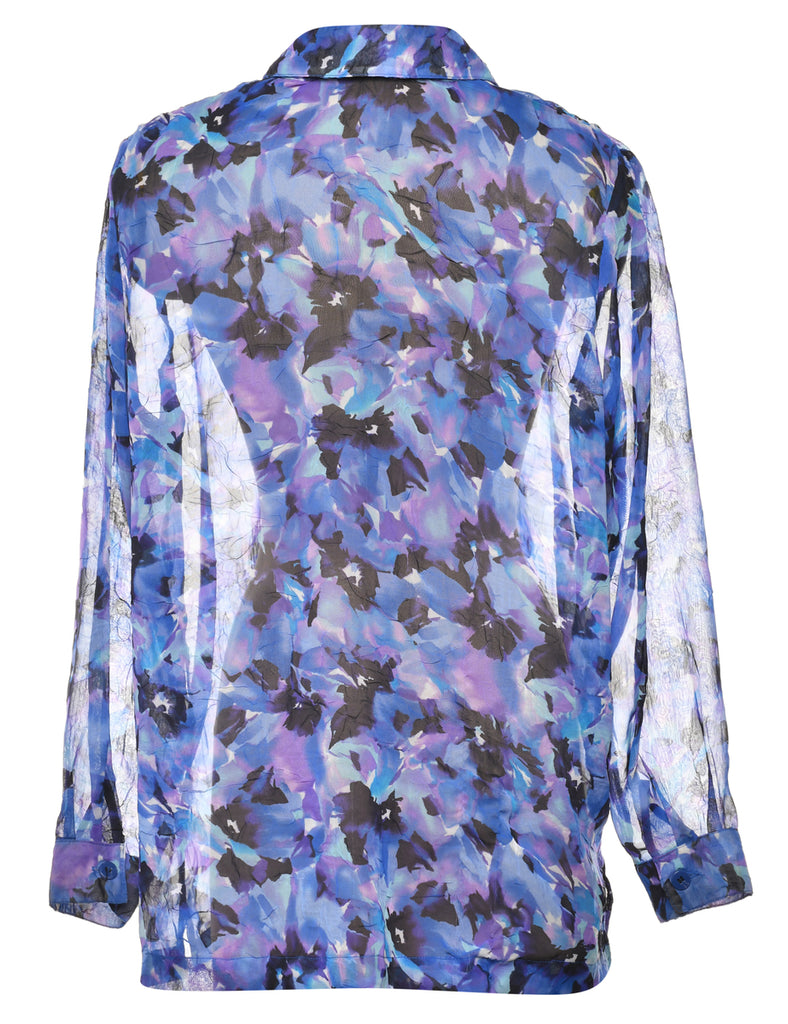 Sheer Floral Shirt - L