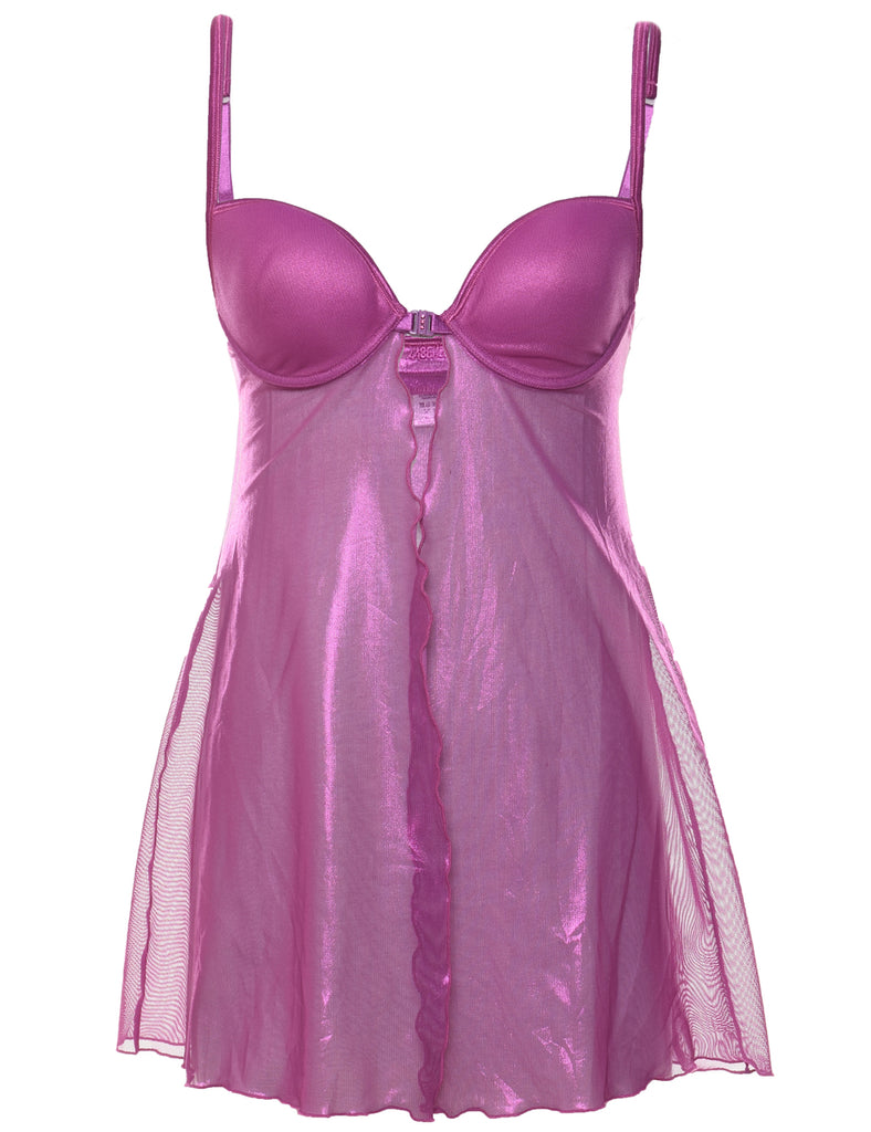 Sheer Purple Sparkly Babydoll - M