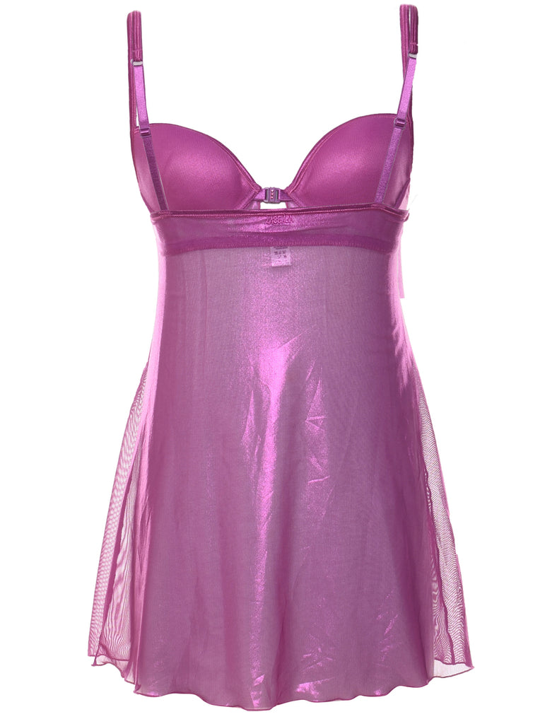 Sheer Purple Sparkly Babydoll - M