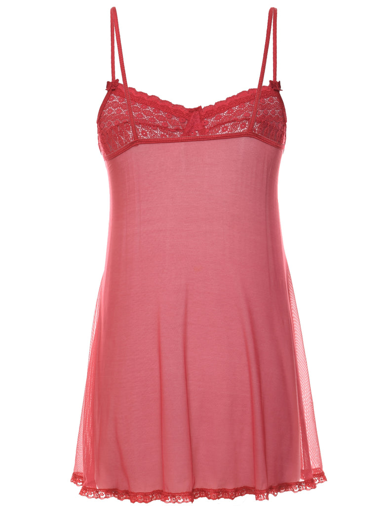 Sheer Red Lace Babydoll - S