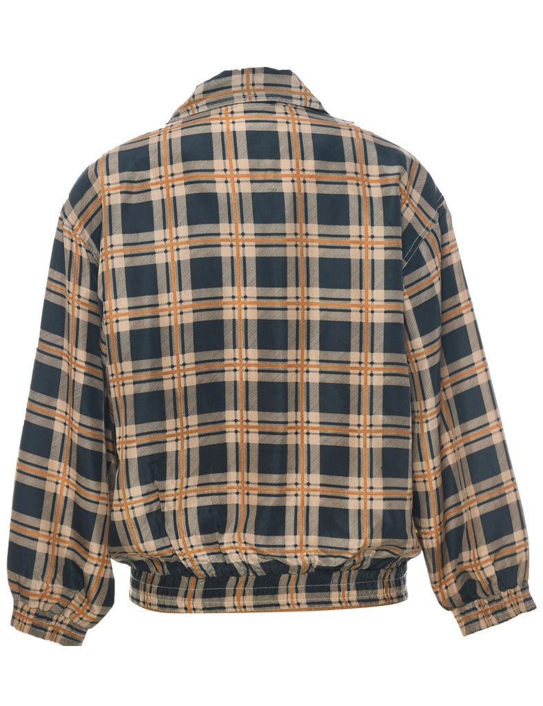 Silk Checked Jacket - M