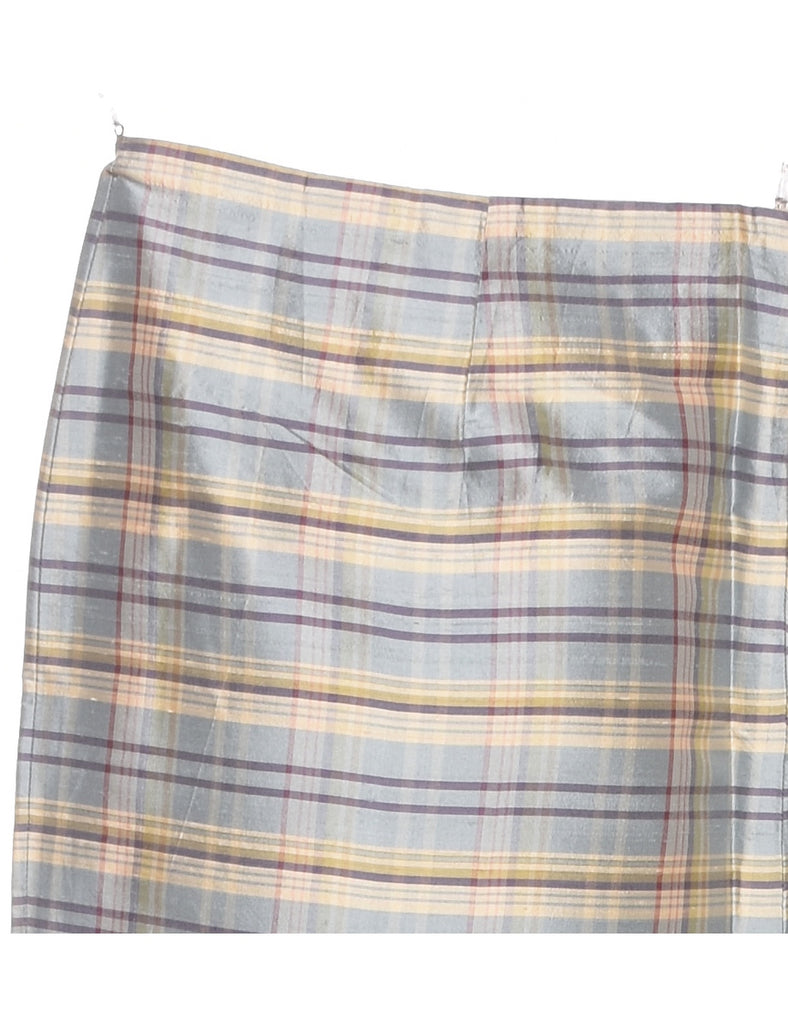 Silk Checked Trousers - W33 L28