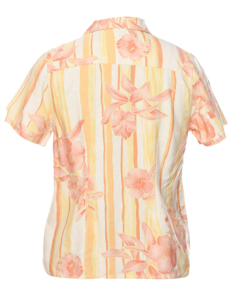 Silk Floral Hawaiian Shirt - S