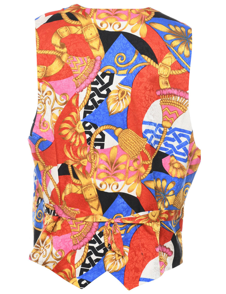 Silk Patterned Waistcoat - M