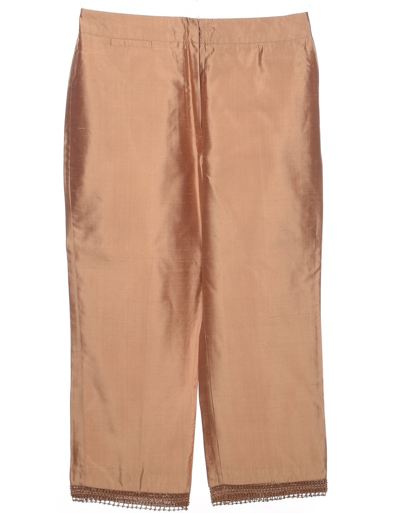 Silk Tapered Trousers - W34 L26