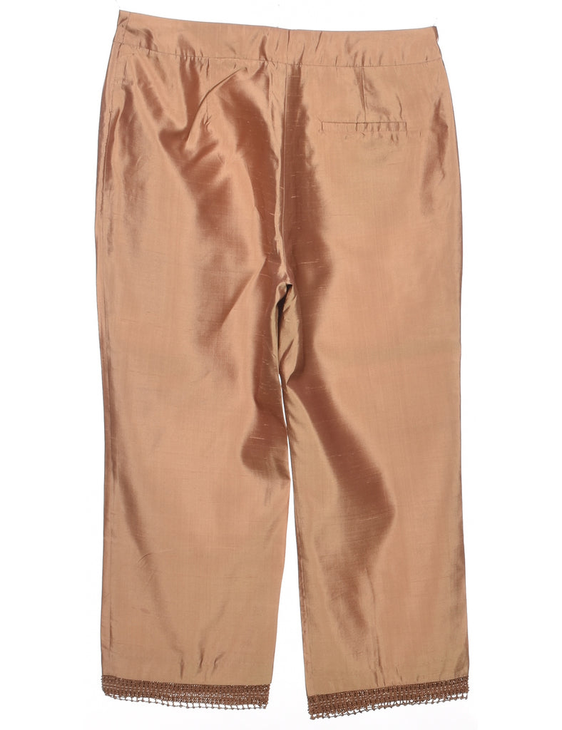 Silk Tapered Trousers - W34 L26