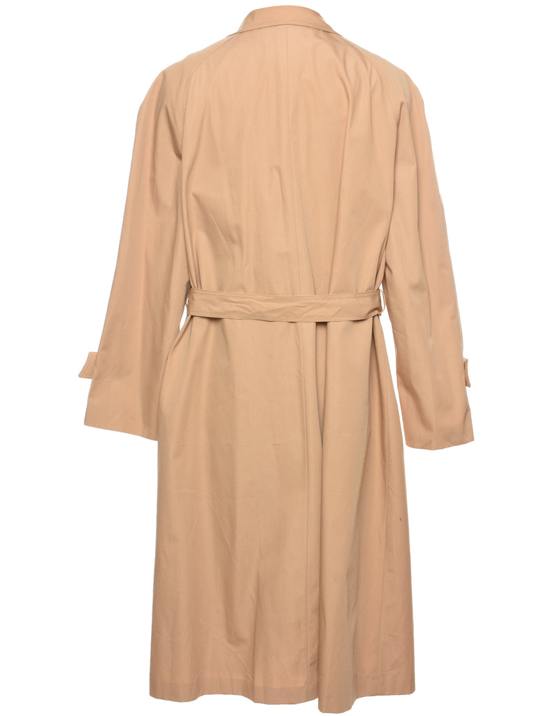 Single Breasted Classic Beige Trench Coat - L