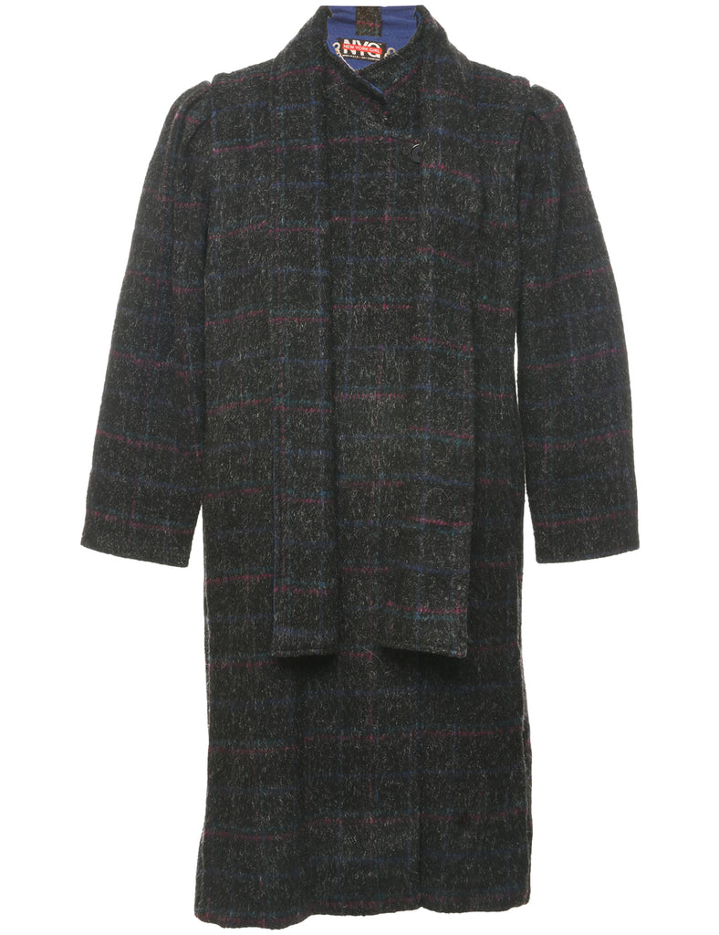 Single Breasted Wool Coat - M