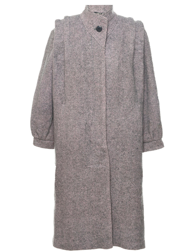 Single Breasted Wool Coat - XL