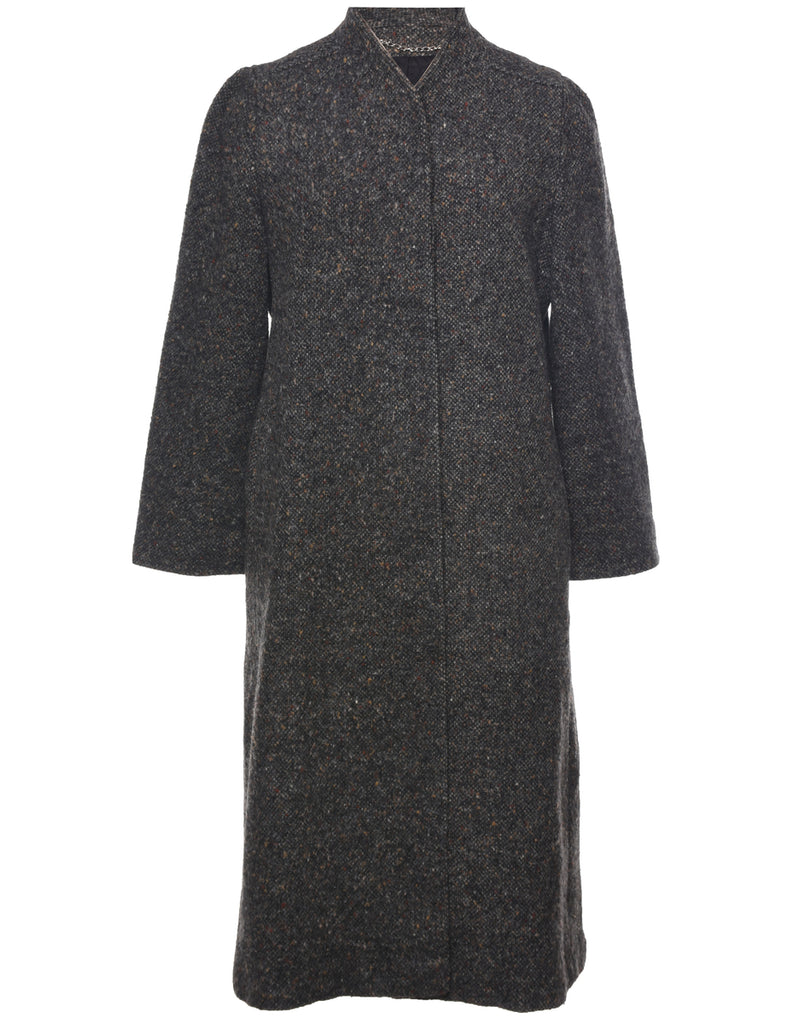 Single Breasted Wool Coat - L