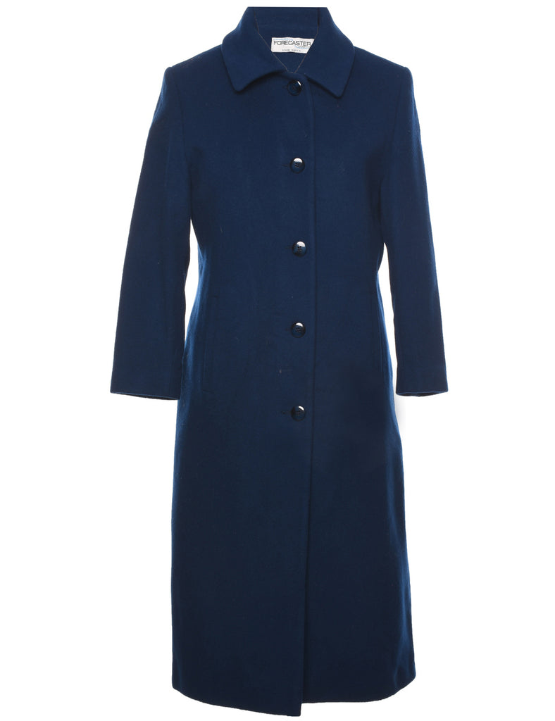 Single Breasted Wool Coat - M