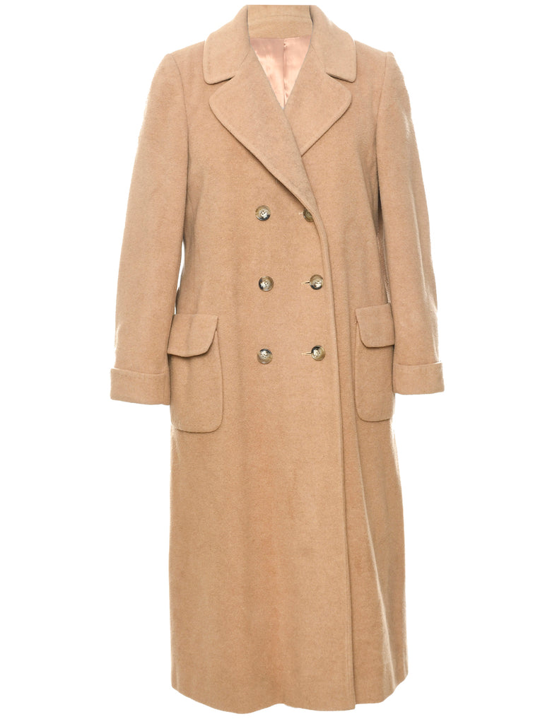 Single Breasted Wool Coat - M