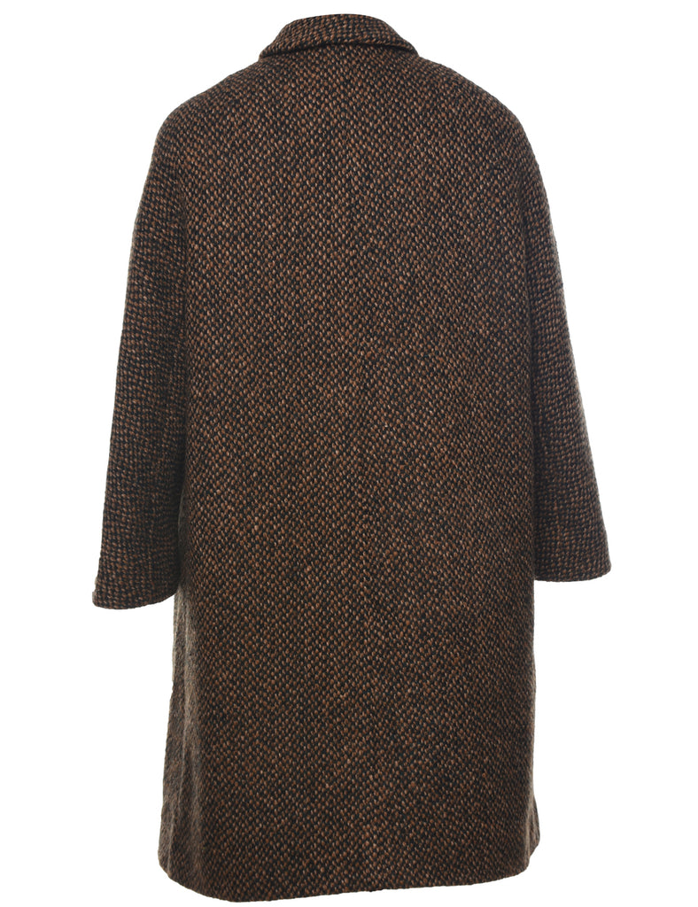 Single Breasted Wool Coat - L