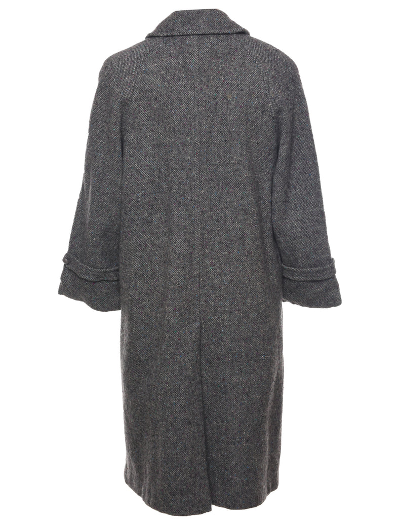 Single Breasted Wool Coat - M