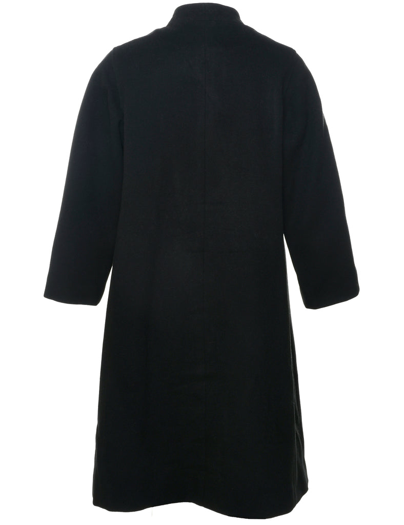 Single Breasted Wool Coat - M