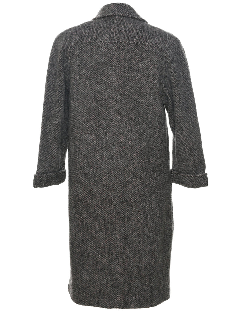 Single Breasted Wool Coat - M