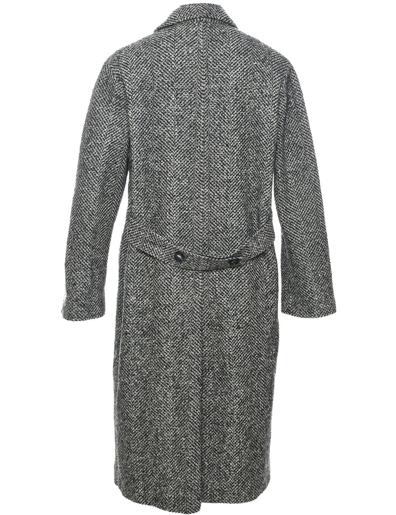 Single Breasted Wool Coat - L