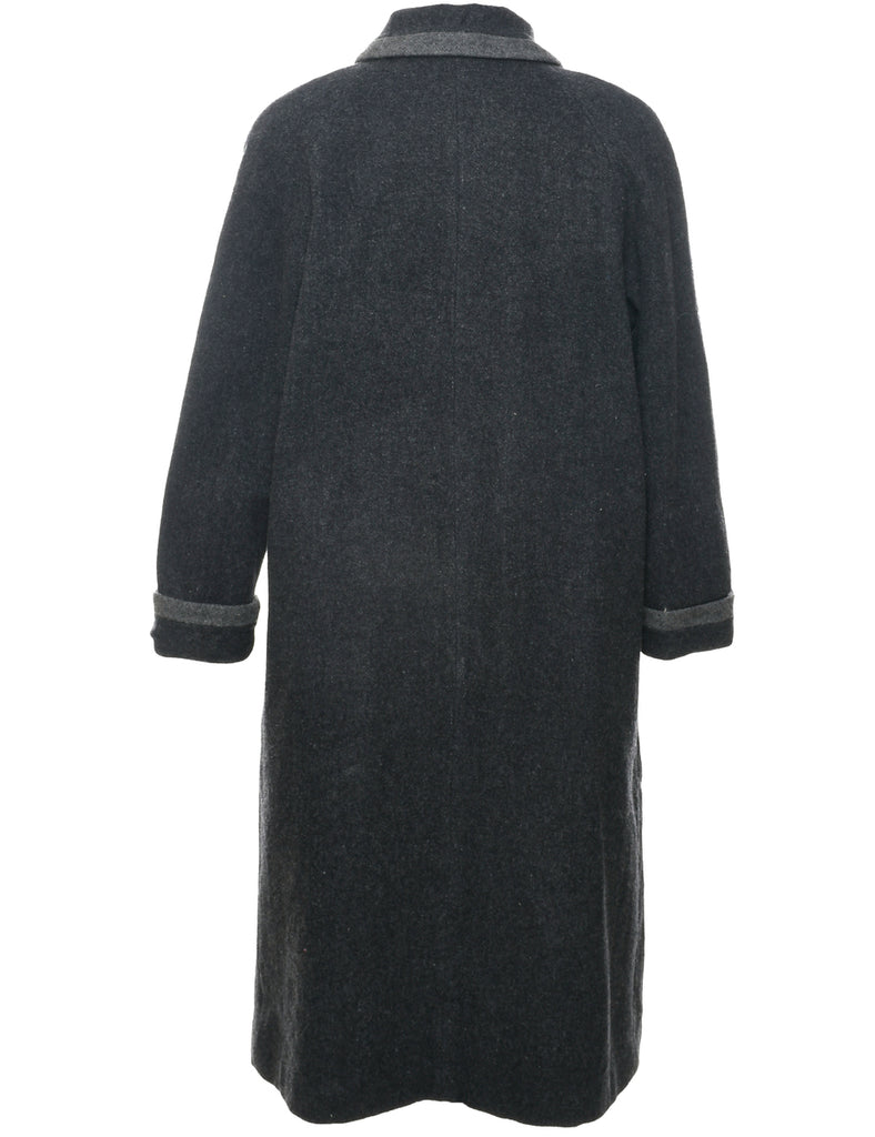 Single Breasted Wool Coat - L