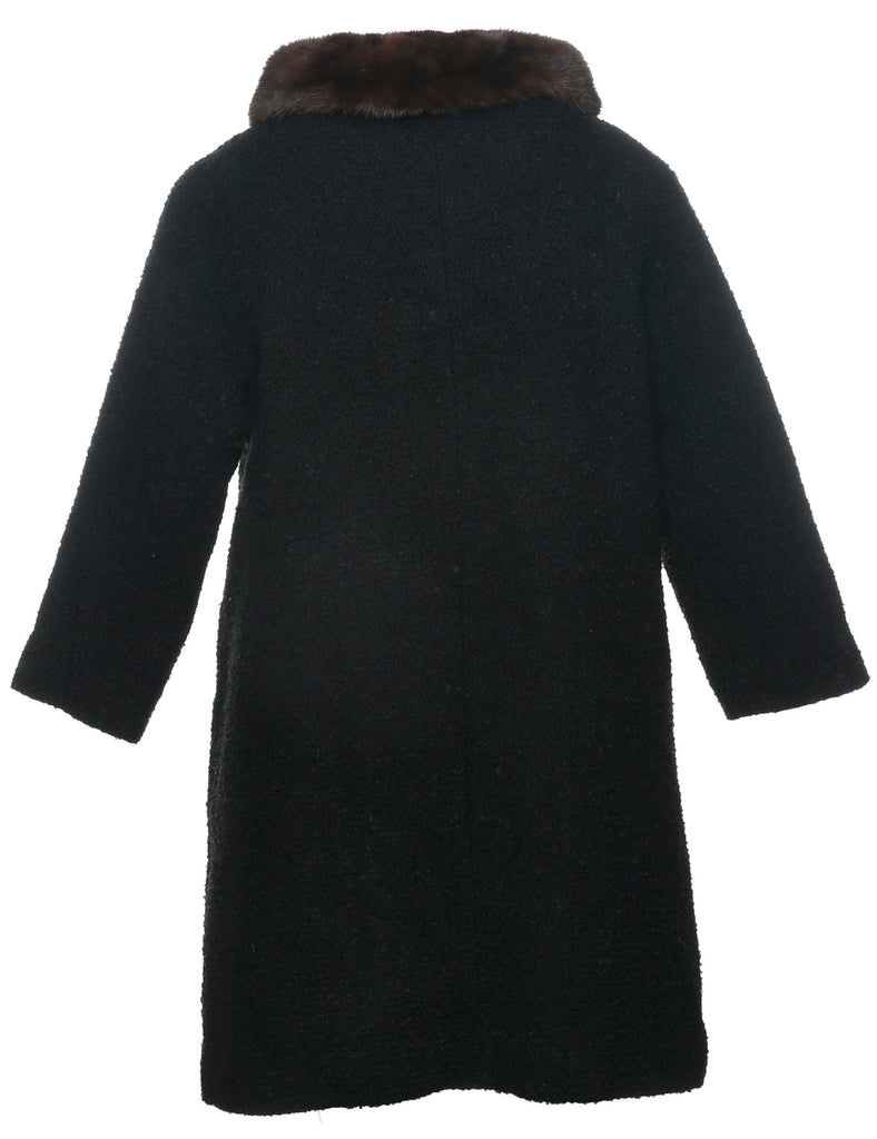 Single Breasted Wool Coat - S