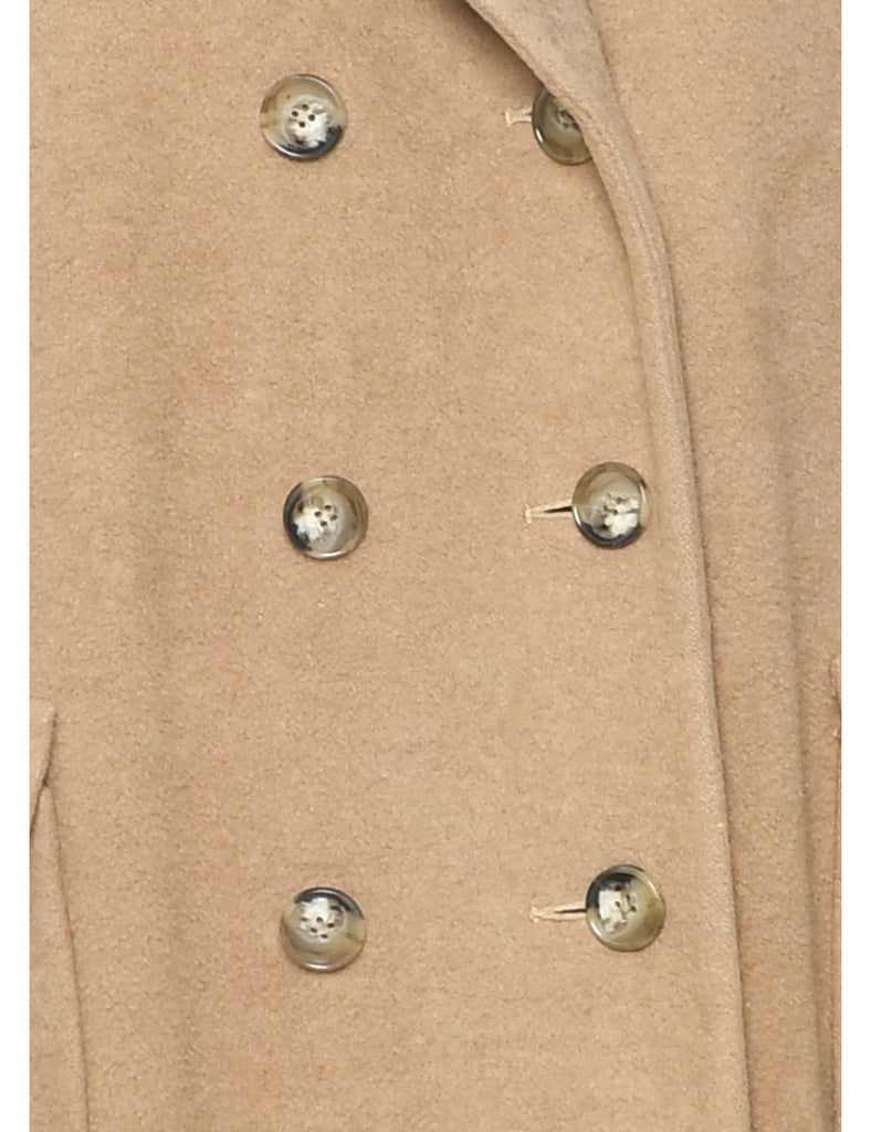 Single Breasted Wool Coat - M