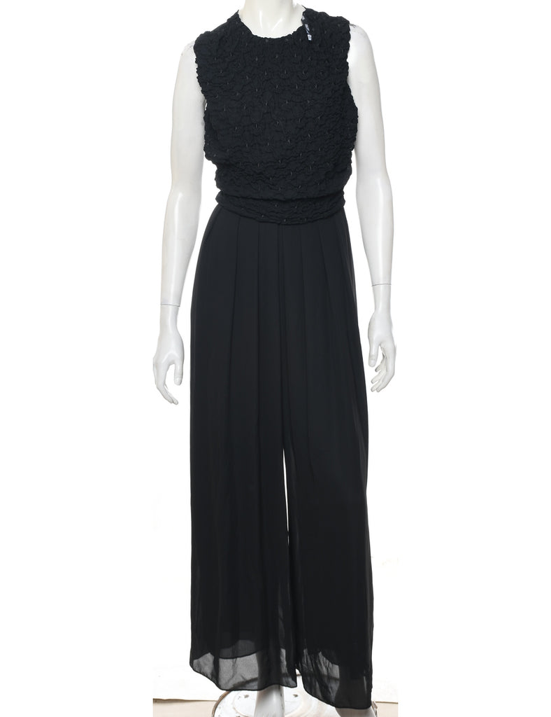 Sleeveless Black Jumpsuit - M