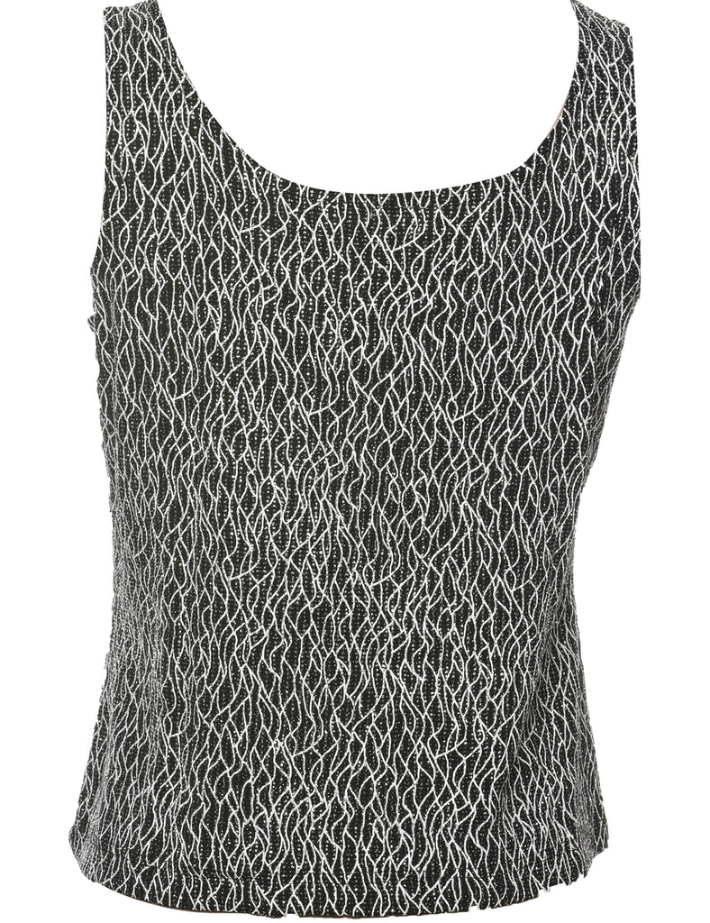 Sleeveless Evening Top - M