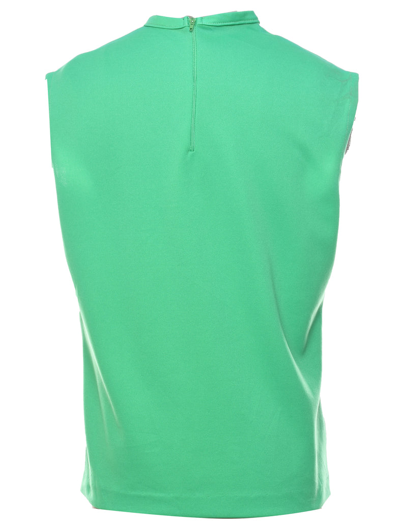 Sleeveless Green Top - L