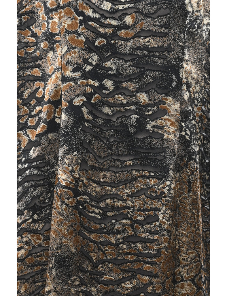 Snakeskin Finish Shift Dress - L