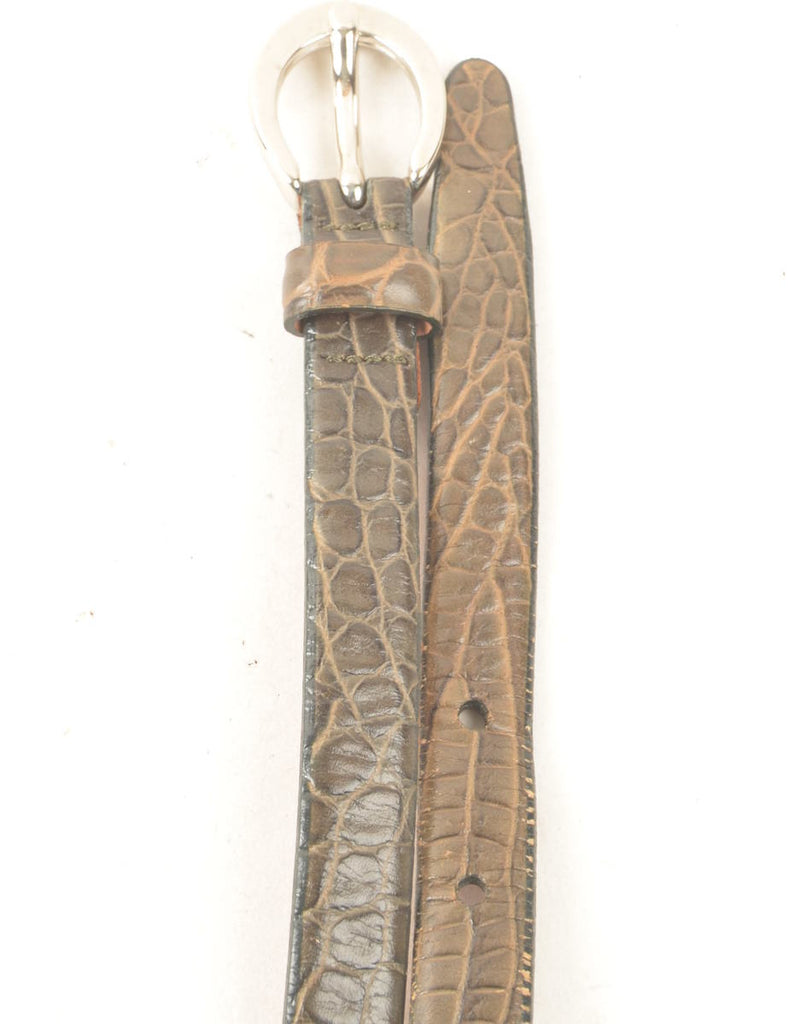 Snakeskin Pattern Skinny Belt - M