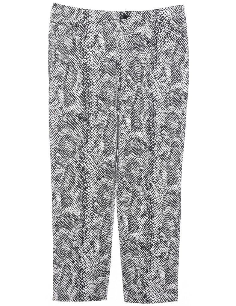 Snakeskin Pattern Trousers - W34 L27