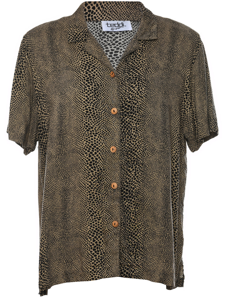 Snakeskin Print Blouse - L