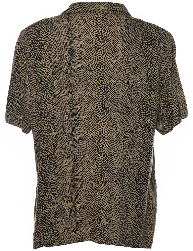 Snakeskin Print Blouse - L