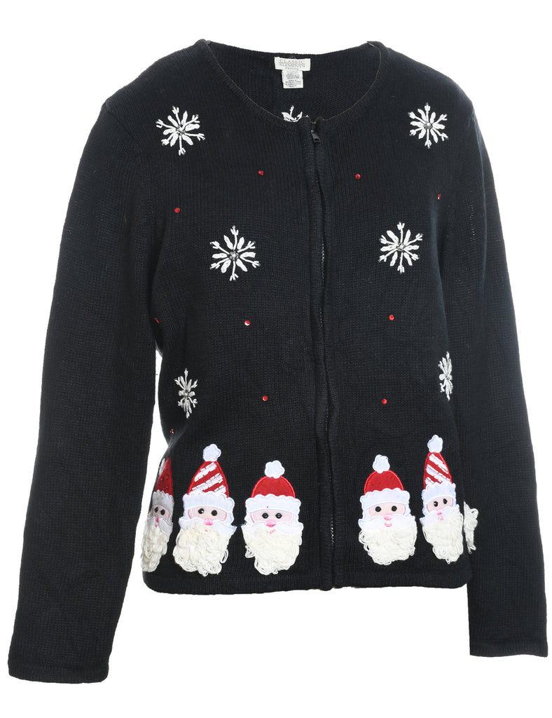 Snowfall Design Christmas Cardigan - XL