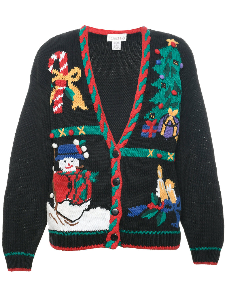 Snowman Christmas Cardigan - S