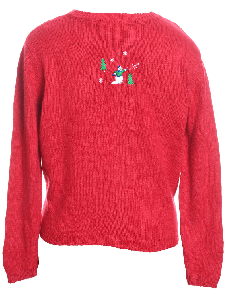 Snowman Christmas Cardigan - S