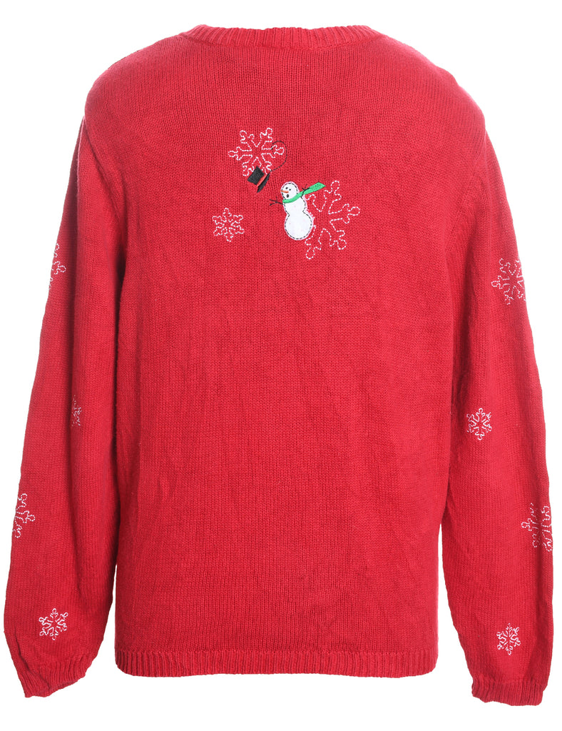 Snowman Christmas Cardigan - XL